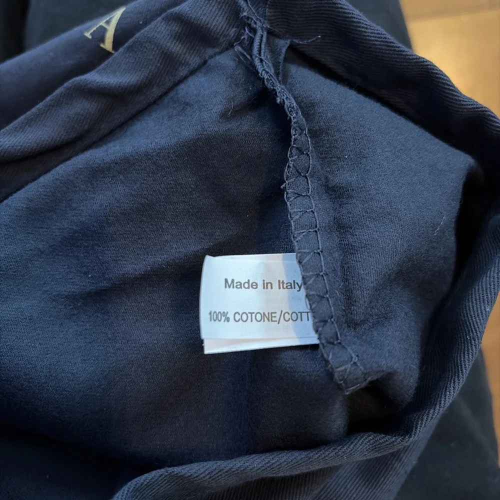 Ralph Lauren Blue Cotton Drawstring Shoe Storage Dust Bag Made in Italy New